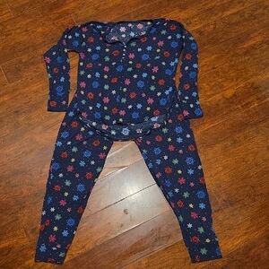 GAP Women's Dark Blue Floral Pajama Set